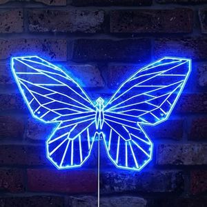 ADVPRO Vlinder Geometrisch Insect RGB Dynamische Glam LED-bord - Cut-to-Edge Vorm - Slimme 3D Wanddecoratie - Multicolor Dynamische Verlichting st06s86-fnd-i0005-c