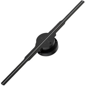 3D-hologramventilator, DIY Video Logo LED Neon Lights Roterend Scherm AD 3D Holografische Projector 42cm 3D Holografische Ventilator Wifi Helderheidseffect(Normal light)