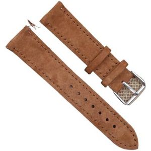 VAZZIC Suède horlogeband 18mm 19mm 20mm 21mm 22mm lichtblauw bruin vervangende horlogeband comfortabel om te dragen #D, 24mm, Agaat