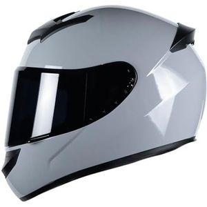 Motor Helm ECE-Goedgekeurde Modulaire Motorhelm Integraalhelm Helmen Voor Heren En Dames Voor Alle Seizoenen Uitneembare En Wasbare Voering F,XXL=(63-64CM)