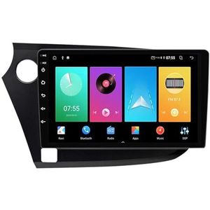 Dubbele DIN Android 14 autoradio voor Honda Insight 2 2009-2014 9 Duim QLED Touch screen-met Draadloze Carplay Android Auto GPS navigatie 4G WiFi Stuurwielbediening achteruitrijcamera(LHD,P3 WIFI 4-Co