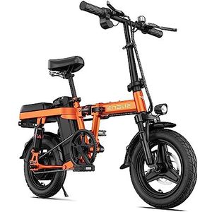 ENGWE T14 Elektrische Fiets Vouwfiets E-Bike | 14 inch Stadsfiets met Led-Display | 48 V 10 Ah 48V 10Ah Verwijderbare Batterij | Bereik tot 50 km | 25 km/u | Schokdemper | Tieners Volwassenen