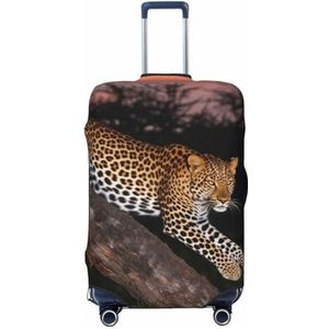 WSOIHFEC Afrikaanse Luipaard Print Bagage Cover Elastische Wasbare Koffer Cover Anti-Kras Bagage Case Covers Reizen Koffer Protector Bagage Mouwen Voor 18-32 Inch Bagage, Zwart, L