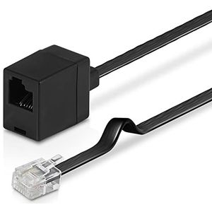 Wicked Chili Verlengkabel 300cm compatibel met Thrustmaster stuurwiel en pedalen, RJ12 DEC 6P6C stekker en aansluiting, verlenging stuur-pedalen (Plug & Play)