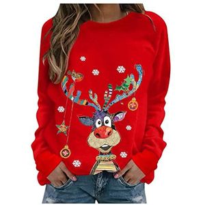 Kersttrui voor dames, rendier, Kerstmis, teddy fleece, hoodie, tiener, meisjes, kerst, vrije tijd
