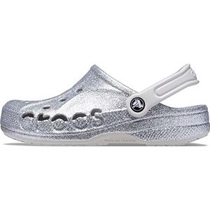 Crocs Unisex Baya Glitter Klomp Zilver Glitter Maat 4 UK Mannen/5 UK Vrouwen, Zilver Glitter, 4 UK Men/ 5 UK Women