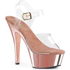 Pleaser Sandaal met enkelband -38 Shoes- KISS-208 US 8 Roze