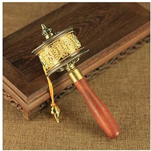 OIFAODAO, Handgebedsmolen Boeddhistische gebedsmolen Stevig en duurzaam; handvat for bidden, zegenen, meditatie, ontspannen, yoga,Gebedswiel(C)