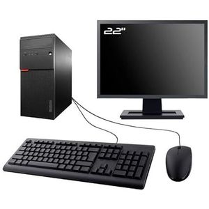 PC Lenovo M800 Tower Display 22 inch Intel G4400 RAM 8 GB SSD 500 GB WiFi W11 (gereviseerd)