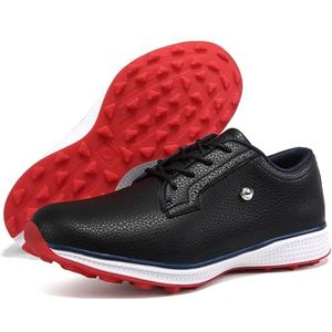 PENXZT Waterdichte golfschoenen voor heren, klassieke outdoorschoenen zonder spikes en spijkerloze zool,A,39 EU