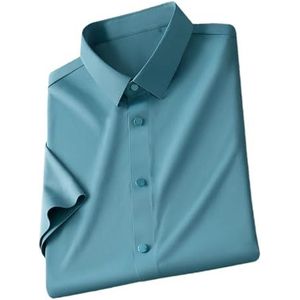 Dvbfufv Herenoverhemden met korte mouwen formele overhemden voor heren, zakelijke slimfit blouses, 6, S