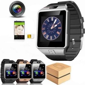 EMEBAY - Bluetooth smartwatch/Bluetooth Smart Watch smartwatch met camera voor Huawei, Xiaomi, Sony, Samsung en andere Android smartphones DZ09 (stappenteller) zwart + zilver