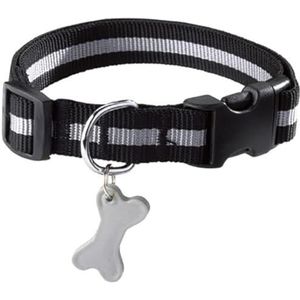Bobby Arlequin hondenhalsband, zwart, maat 10, 25, zwart.