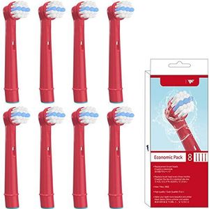 WuYan Kids Tandenborstelkoppen voor Oral b Kids Elektrische Tandenborstelkoppen, Power Vervanging Borstelkoppen voor Braun Elektrische Tandenborstel, 8 stks Vullingen Tandenborstelkoppen voor EB10