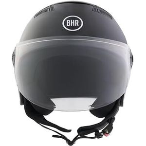 BHR DJ 834 flow motorhelm kleur metallic zwart, maat M, E9 ECE 22.06