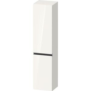 Duravit Sivida hoge kast, greep diamantzwart mat, deurscharnier links, 2 deuren, 400x374x1440mm, SV1370LBD, Kleur: Witte hoogglans