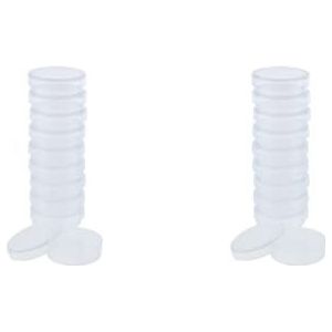 2 Set van Lab Plastic Petrischaal Steriele Celweefsel Cultuur Schotel & Deksel 35mm