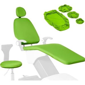 Beschermende Volledige Tandheelkundige Stoeldekking, de Stoelovertrek van de Spandex Tandheelkundige Stoel Elastische Beschermende Gevalbeschermer Tandartsmateriaal, Wasbaar 4Pcs/Set(Green)