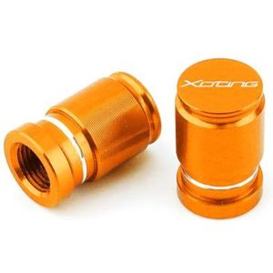Voor KYMCO XCITING 250 300 350 400 400S 500 DownTown 125 300i Bandenventielmotor Hoogwaardige wieldoppen voor bandenventielen Luchtdichte afdekkingen(ORANJE)