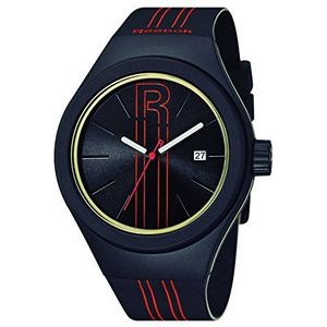 Reebok Icon Quartz Horloge voor heren met zwarte wijzerplaat analoog display en zwarte siliconen band RC-IRU-G3-PBIB-BO