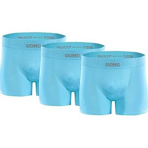 sesto senso Boxershorts voor heren, set van 3 stuks, retroshorts, kleurrijk ondergoed voor mannen, blauw, S/M