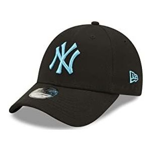 New Era New York Yankees Neon Pack Black Neon Blue 9Forty Adjustable Kids Cap - Youth