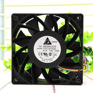 12CM 12V 3.00A FFC1212DE 4line PWM intelligent speed regulation ultra-violent server fan