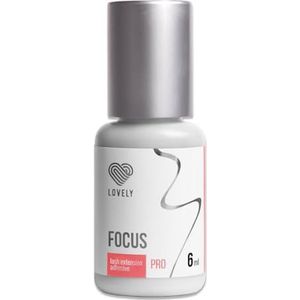 LOVELY Focus Wimperlijm, snelle lijm, droogtijd: 0,5 seconden, 8 weken hechtkracht, bestendig, wimperlijm voor wimperverlenging, geschikt voor studio's en dergelijk gebruik, 6 ml, zwart