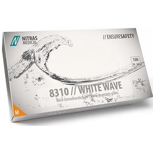 NITRAS - White Wave 8310 - Wegwerphandschoenen - Poedervrij - 100 exemplaren