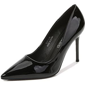 Dames lakleer puntige teen stiletto hakken pumps, 9,5 cm stiletto hoge hakken bruiloft party jurk schoenen grote maat