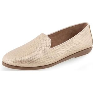 Aerosoles Betunia Platte slippers voor dames, zacht goudkleurig polyurethaan, 42,5 EU, Zacht goudkleurig polyurethaan, 42.5 EU
