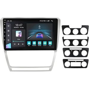 Android 14 autoradio voor Skoda Octavia 2008-2013 Carplay Wireless Android Auto,Dubbel Din autoradio 9 Inch met Navigatie Bluetooth WiFi GPS HiFi RDS/FM+AHD achteruitrijcamera/DVR(A2 2G+32G)