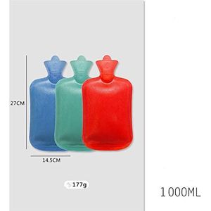 DieffematicRSD Warmwaterkruik Dikke Warm Water Flessen Rubber Winter Warm Warm Water Zak Handwarmer Hand Warm Water Flessen Willekeurige Kleur (Color : 1000ml)