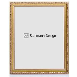 Stallmann Design Barokke lijst ""OIA"" | 80x100 cm | Goud | Echt houten fotolijst antiek | met kunstglas | Fotolijst van hout in vintage stijl
