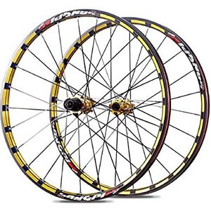 TYXTYX 26 Inch MTB Achterwielen, Dubbelwandige Aluminium 27.5 ER Fiets Wiel Schijfrem 24 Gat Hybride/Mountain Velg 11 Speed Wielen