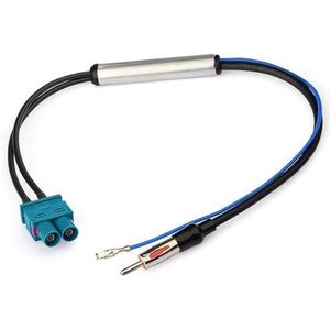 Bingfu Universal Car Stereo FM AM Antenna Signal Booster Amplifier Amp,Fakra to Motorola DIN Plug Converter Adapter for Volkswagen Audi VW Skoda BMW Vehicle Car Audio Radio Stereo Head Unit Receiver