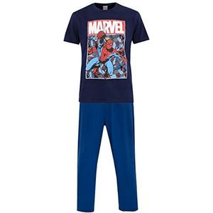 Marvel Mens' Spiderman Pajamas Size Small Blue