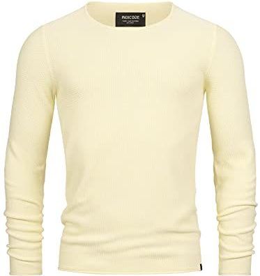 INDICODE JEANS Trui 'Loakim'  geel gemêleerd
