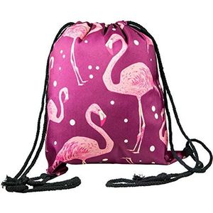 cosey - gymtas met allover print - Roze Flamingo
