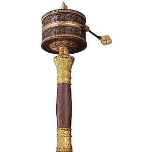 LYVQZPWLRTibetaanse overdracht, Boeddhistisch schriftwiel, boeddhistisch gebedswiel, koperen handgebedswiel