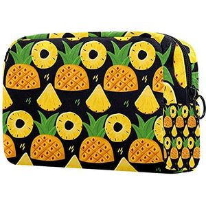 Ananas Zomer Fruit Patroon Make-up Tas Rits Pouch Reizen Cosmetische Organizer voor Vrouwen en Meisjes