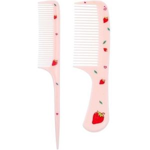 Xuxuejing 2 Stuks Compact Leuke Haar Kam Mini Haar Kam Set Voor Vrouwen Meisjes Fijne Tanden Rat Staart Kam Draagbare Reizen Douche Glad Haar Kam Haar Styling Kam