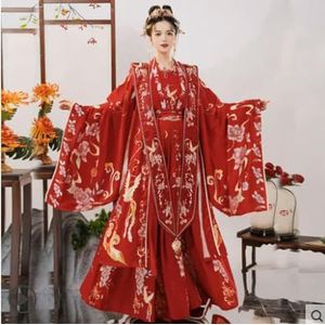 INSTR Oude Hanfu Voor Koppels Fotografie Cosplay Kostuum Chinese Bruiloft Hanfu Jurk Rode Sets