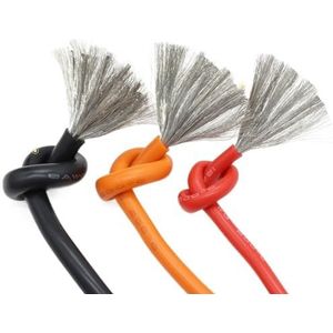 Kabelgoten met siliconen geïsoleerde vertinde koperdraad, veelkleurig, meerdere maten, hittebestendig(Orange,1 Meter 13AWG)