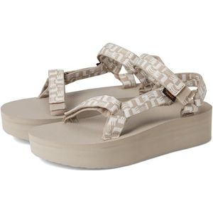 Teva Originele universele sandalen voor dames met platte vorm voor sport en outdoor, Glinsteren Simply Taupe, 4.5 UK