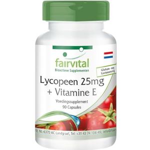 Fairvital | Lycopeen Capsules met Vitamine E - 25mg Lycopeen - VEGAN - 90 Capsules - micro-ingekapseld
