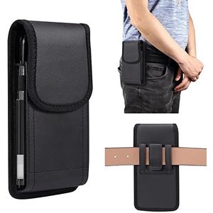 Telefonische tas Holsterhoes for mobiele telefoon met clip for Galaxy S23 Ultra, S22 Ultra, S21 Ultra, S20 Ultra, for iPhone 14 Pro Max, 14 Plus, 13 Pro Max, 12 Pro Max, Riemclip Pouch Holster (past o