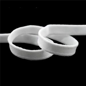 2 5 10 Yard 3/8"" 10mm Nylon beha beugel wrap elastische pluche band piping tape ondergoed lingerie naaien trim-wit-5 yards