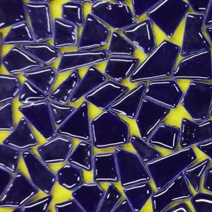 Mozaïektegels 4,3 oz/122 g veelhoek porselein mozaïek tegels doe-het-zelf ambachtelijke keramische tegel mozaïek maken materialen 1-4 cm lengte, 1 ~ 4 g/stuk, 3,5 mm dikte (kleur: donker kobaltblauw,