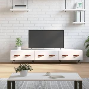 AUUIJKJF Entertainment Centra & TV Stands TV-meubel Wit 150x36x30 cm Engineered Houten Meubels